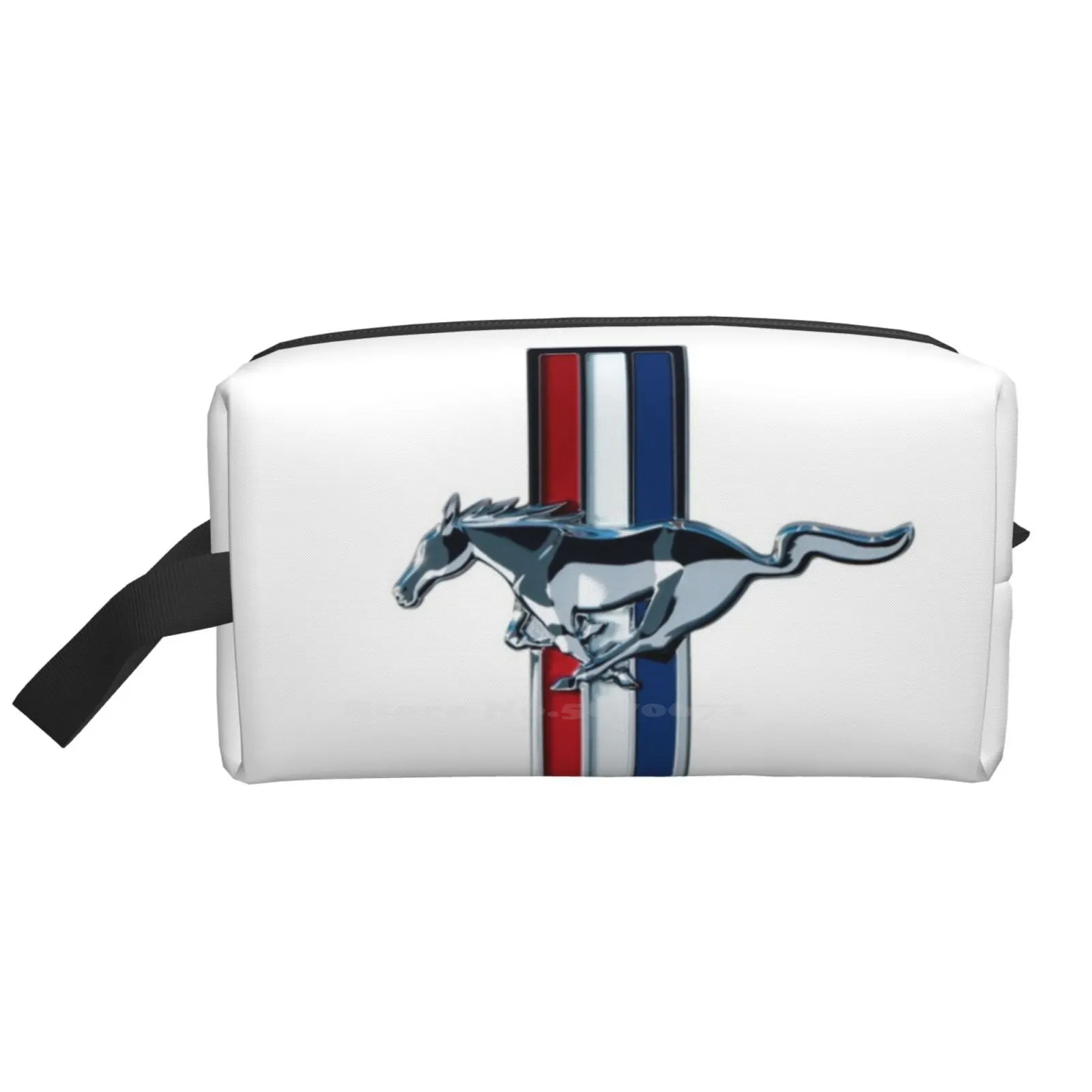 

Портативная сумка для хранения с логотипом Ford Mustang, большая дорожная сумка с логотипом в американском стиле для ванной комнаты, автомобильная лошадка