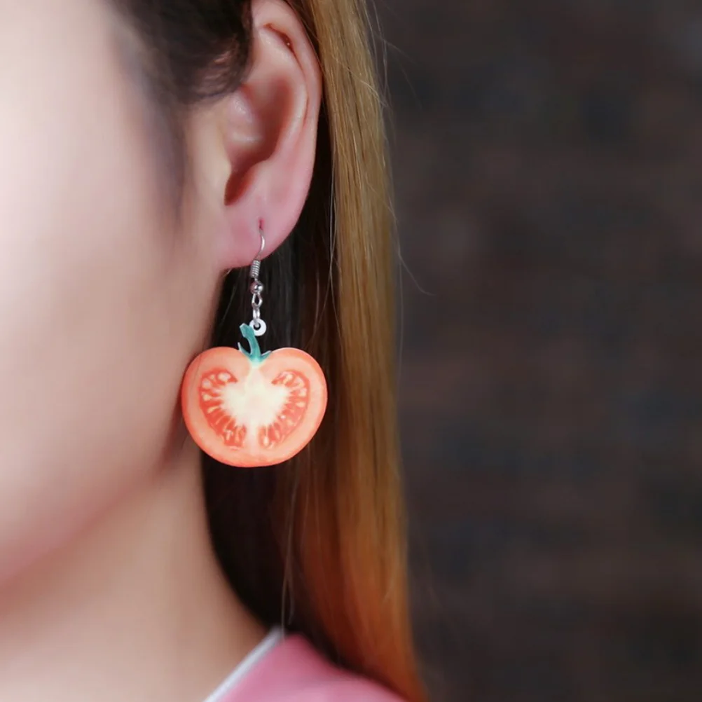 

Earrings Dangle Earring Drop Strawberry Watermelon Ear Favors Holiday Party Decorative Women Cartoon Gifts Orange Hook Christmas
