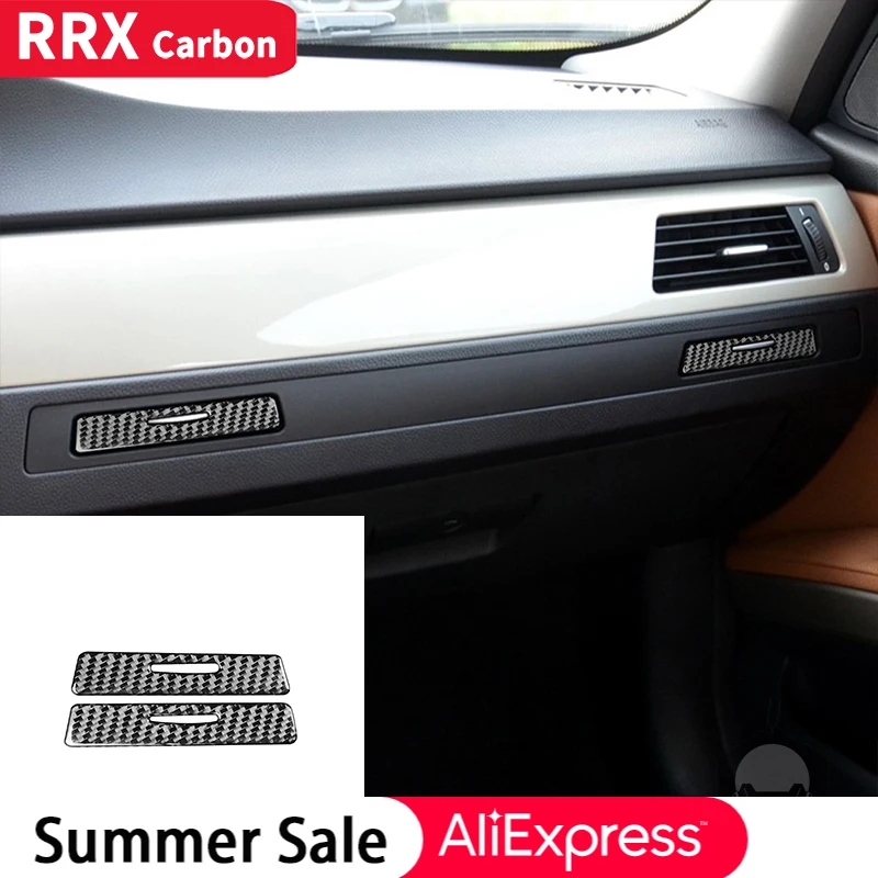 

RRX For BMW E90 E92 E93 3 Series 2005-2012 Carbon Fiber Interior Trim Copilot Water Cup Holder Panel Decoration Cover Stickers