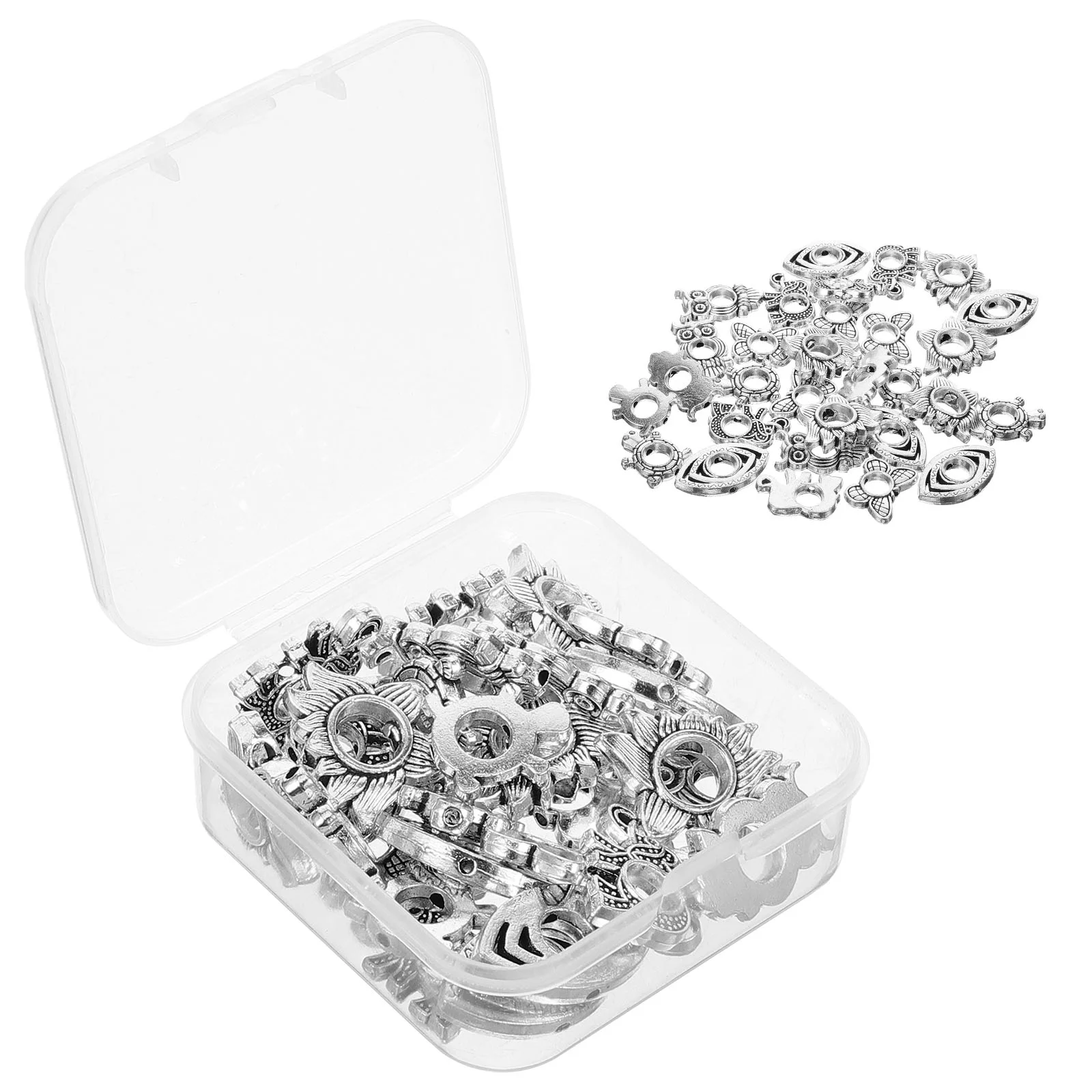 

Beading Kits Earring Spacer Charms Bracelet Making Beads Loose DIY Beaded Earrings