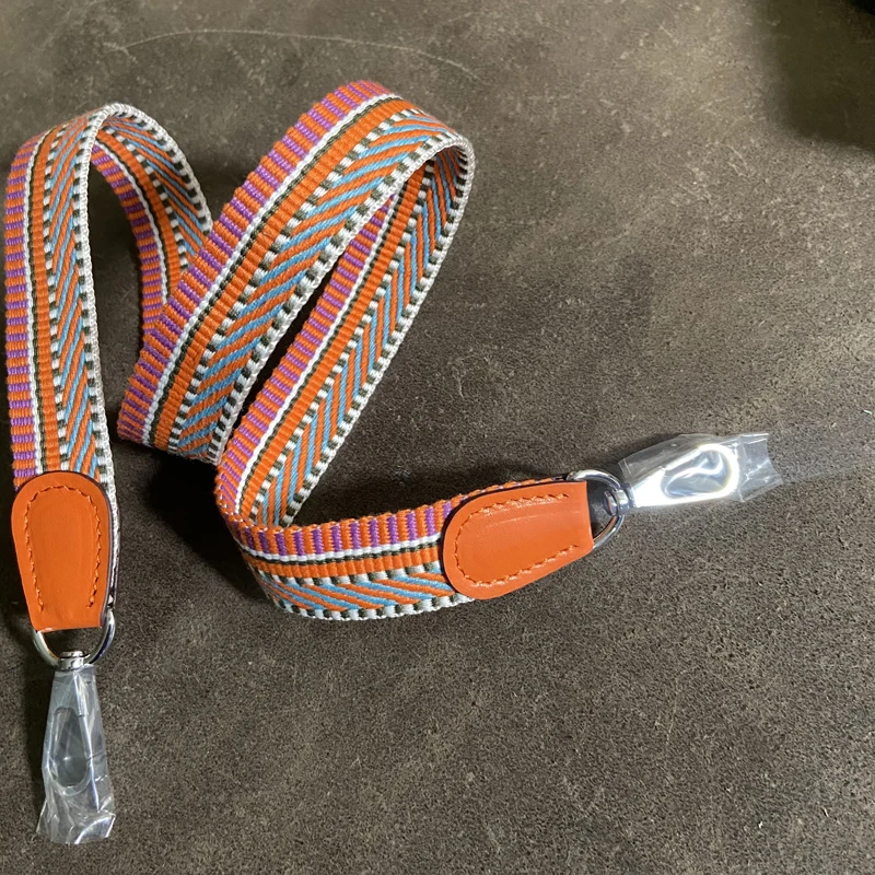 Evelyn Bag With Shoulder Strap Color Woven Canvas Shoulder Strap All-match Leather Diagonal Bag Strap Accessories