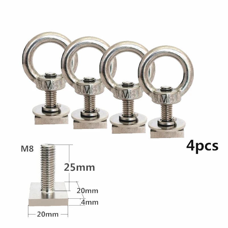 

M8 квадратные болты, гайка, анкерная застежка из нержавеющей стали, универсальный продукт, широко используется в автомобильной кровельной полке, муфте, венчик Yakima и т. д.