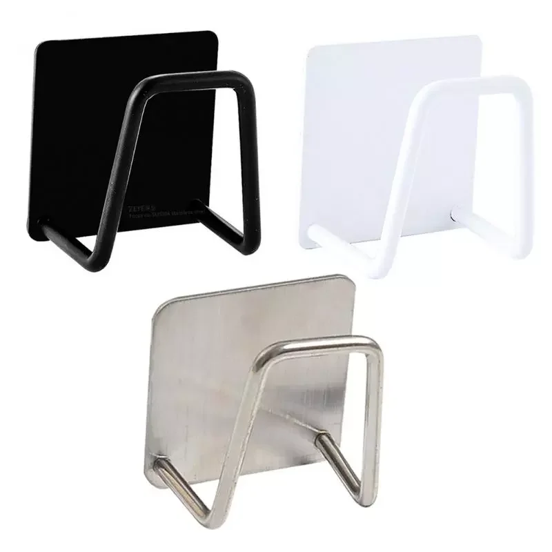 

2022New Kitchen Sponges Holder Self Adhesive Sink Sponges Drain Drying Rack Stainless Steel Storage Holder Kitchen Sink Accessor