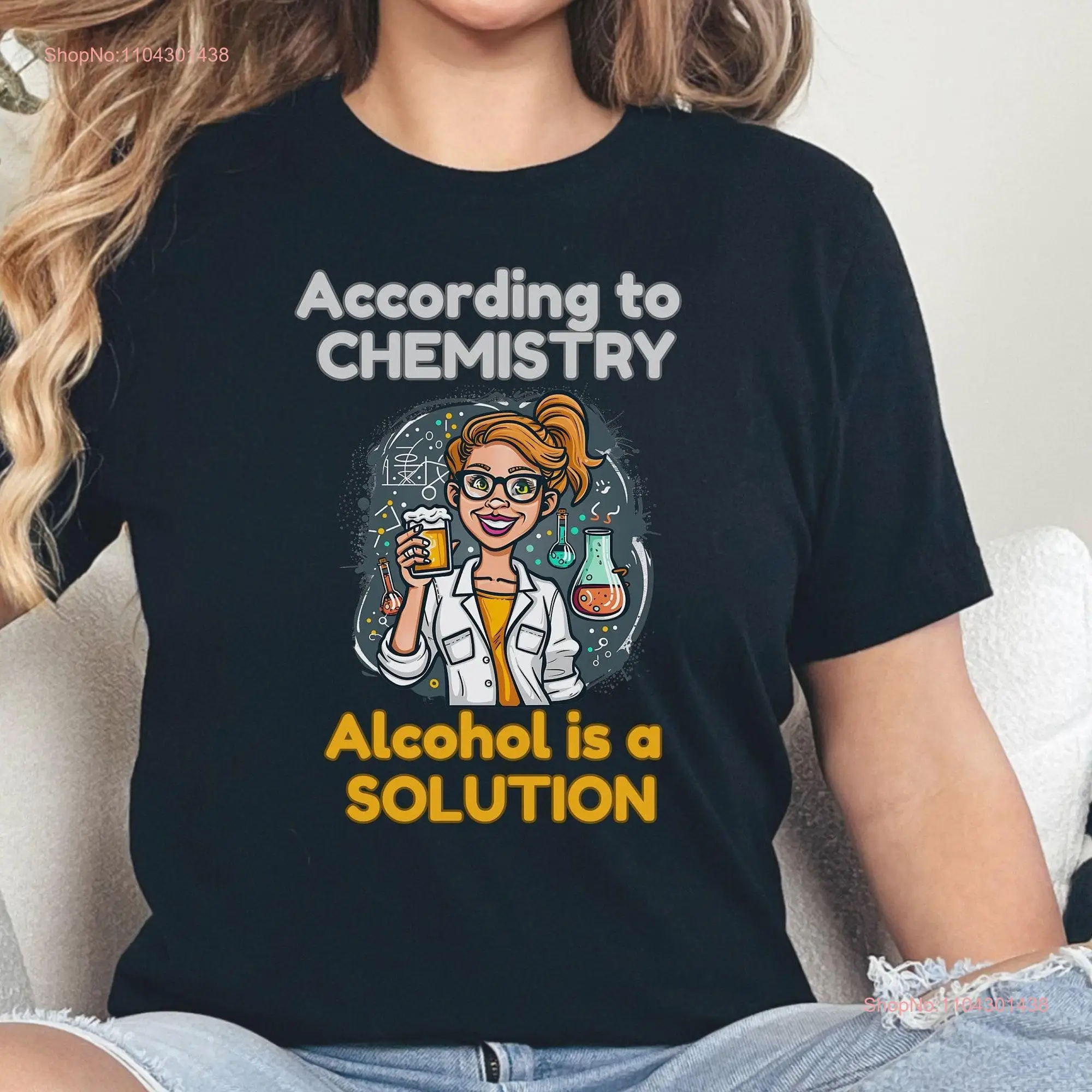 Забавная футболка с изображением химии Lover ScientisT Science Student Teacher длинными или