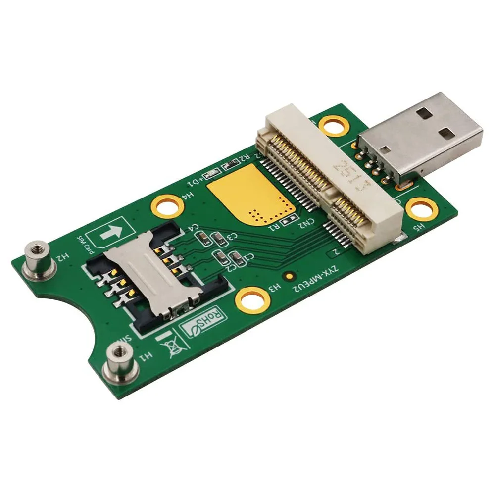 

Mini PCI-E to USB Adapter with SIM Card Slot for WWAN/LTE Module