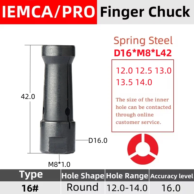 

Автоматический стержневой Фидер IEMCA 15 #16 #18 #19 # M8 * 1,0 патрон с правой резьбой на палец Цанга