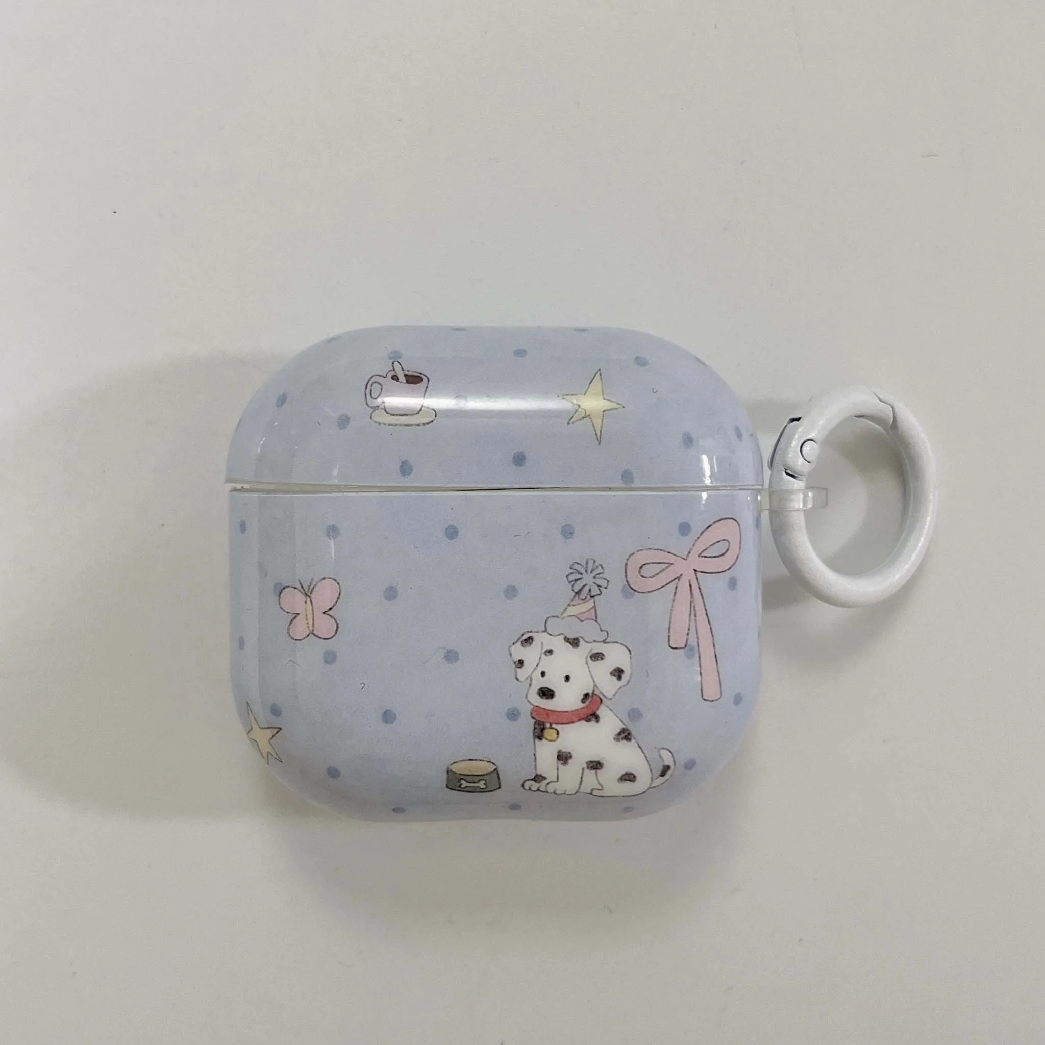 Чехол для наушников с мультяшной собакой бантом звезд и цветком imd apple airpods 3 2 1 pro 2nd