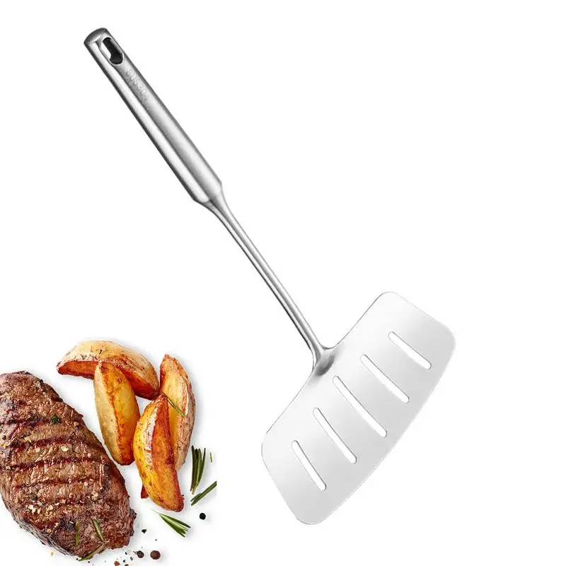 

Fish Spatula Stainless Steel Nonstick Fish Turner Rustproof Beefsteak Shovel With Ergonomic Handle For Meat Frying Grilling