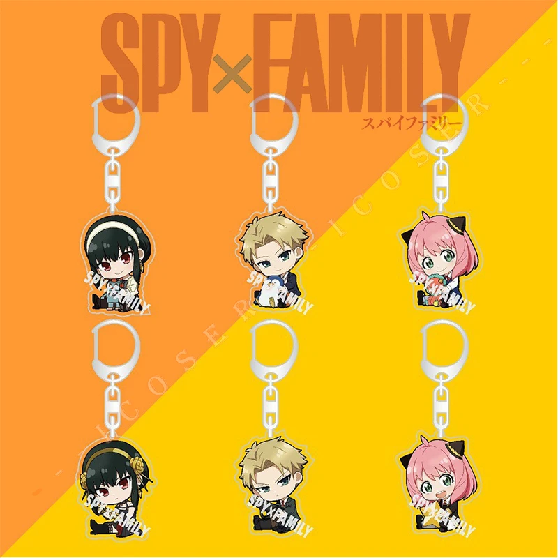 

Anime Spy×Family Keychains Yor Forger Chain Key Loid Keyrings Forger Anya Backpack Acrylic Forger Cos Pendant Anime Peripheral