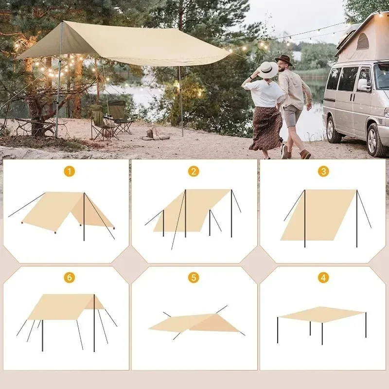 Уличный тент водонепроницаемый для кемпинга защита от УФ лучей туризма сада