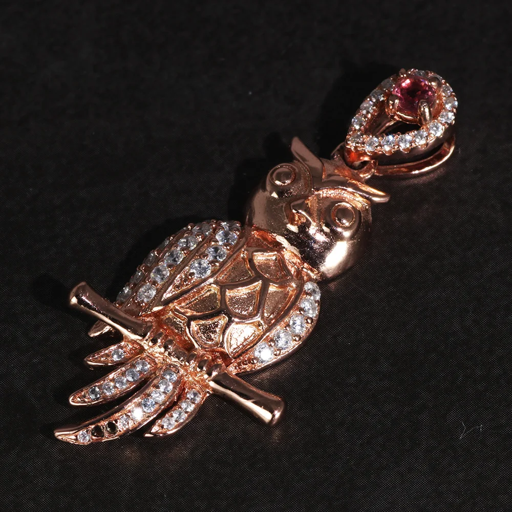 Женский кулон из серебра 925 пробы с натуральным Рубином |