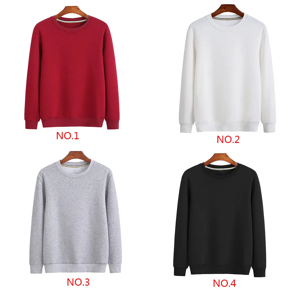 

Men Boys Male Sweatshirt Pullover Solid Hoodies Autumn Spring Top Clothes