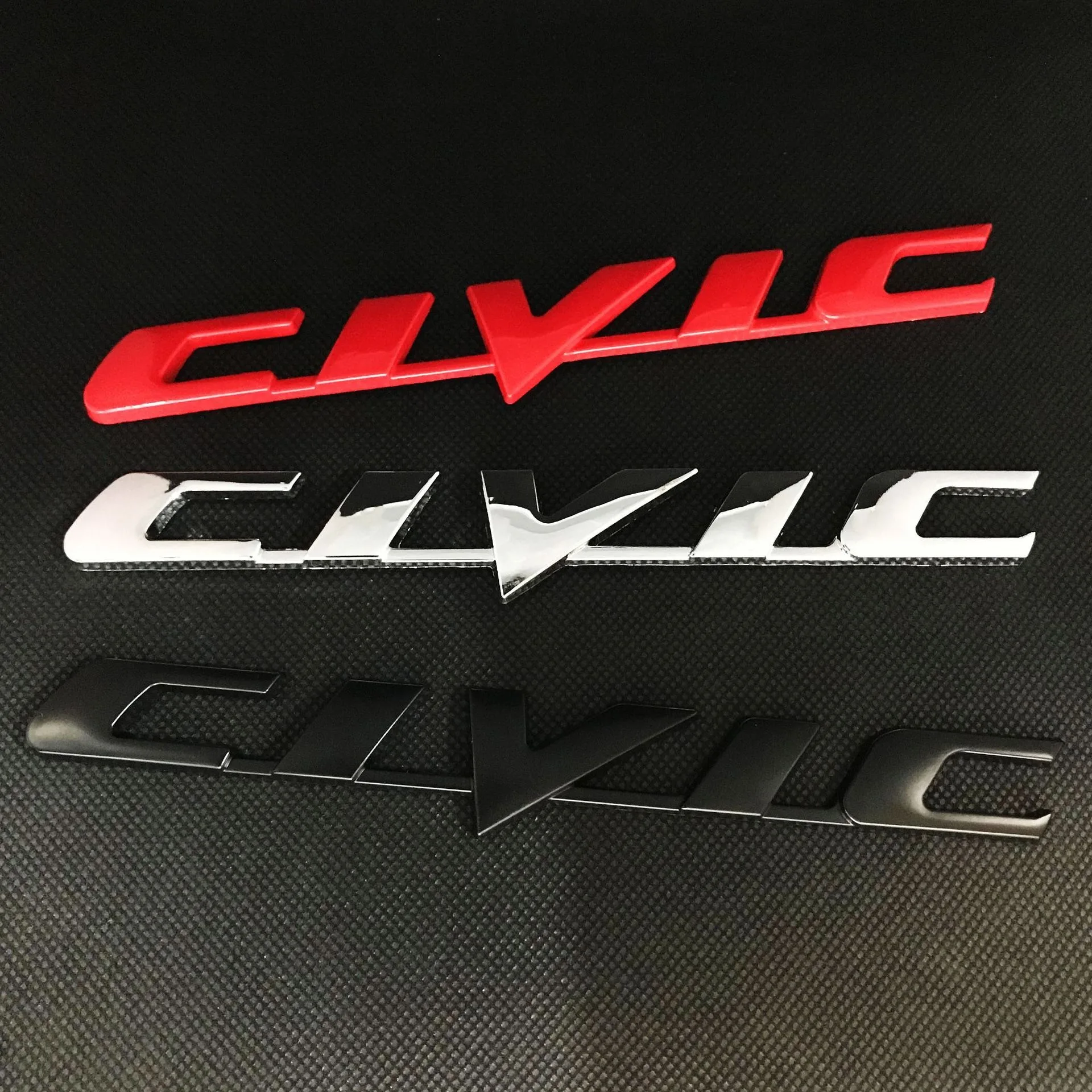 Фото 3D металлическая эмблема-наклейка Ivtec для стайлинга автомобиля, логотип Honda Civic, наклейки на заднюю часть багажника, автомобильные аксессуары №3