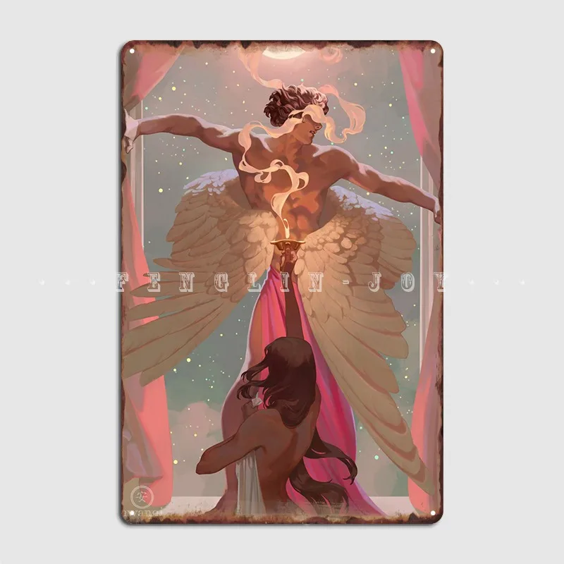 

Eros And Psyche Metal Plaque Poster Club Party Retro Party Plates Tin Sign Poster