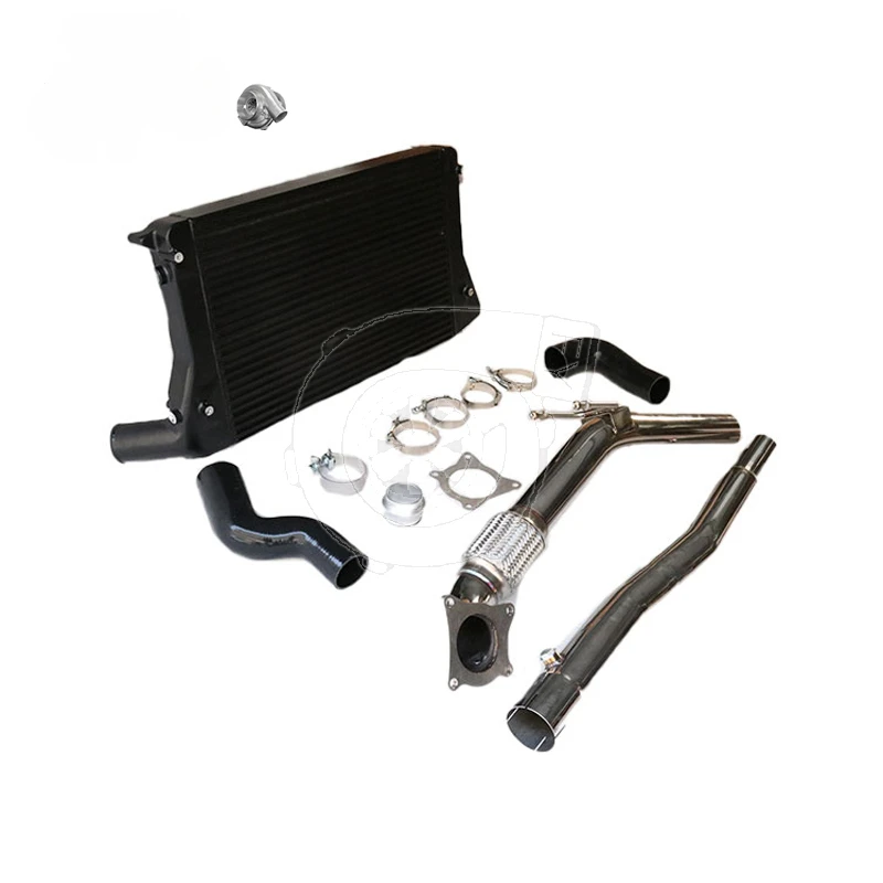 

Intercooler kits + 3'' Downpipe for VW golf mk5 mk6 S3 A3 2.0tfsi tsi with tube fin