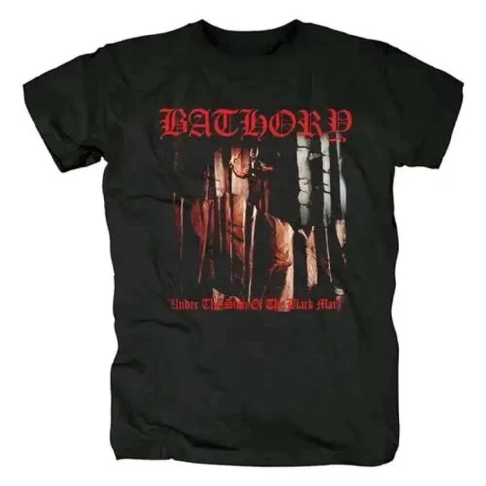Футболка Bathory Black Metal Venom для мужчин и женщин в стиле хип-хоп уличная одежда с