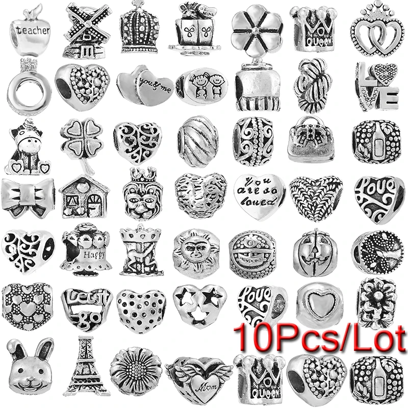 10 шт./лот серебряный цвет You &amp Me шармы бусины подвеска DIY браслеты ожерелья для