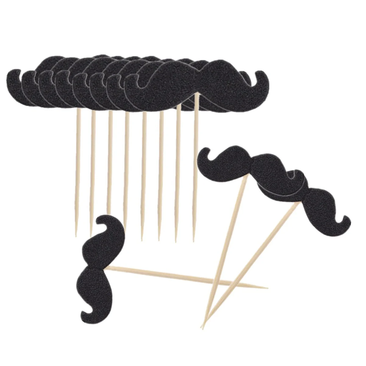 

40pcs Mustache Baby Shower Decorations Little Man Baby Shower Mustache Cupcake Toppers Baby Cupcake Topper