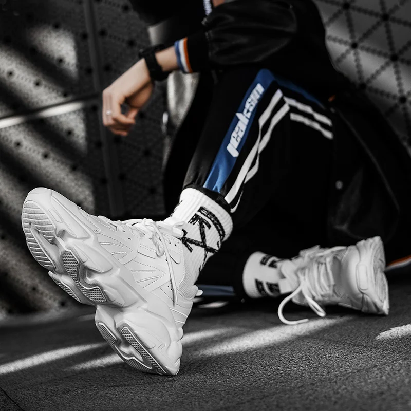 Walking shoes men's sports shoes casual fashion thick-soled height-increasing shoes breathable wear-resistant men's shoes