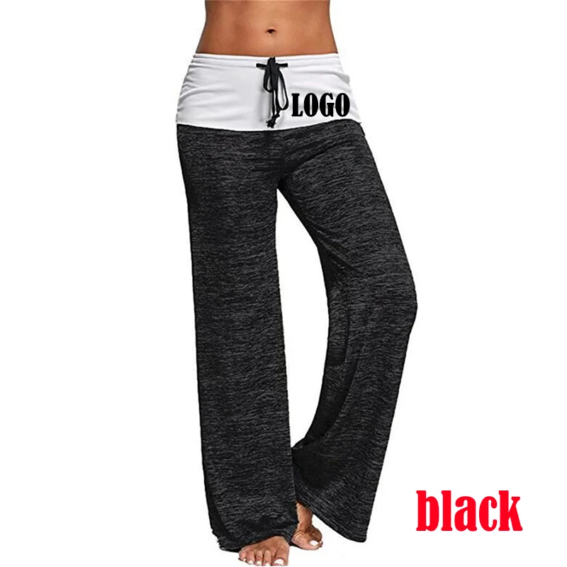 Женские Модные свободные штаны для йоги с широкими штанинами повседневные