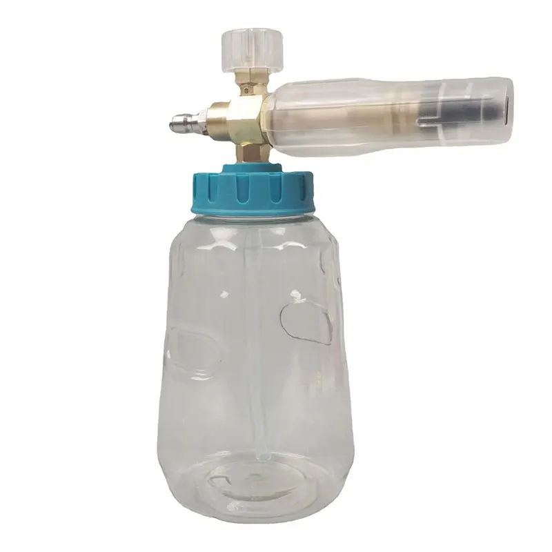 

High Pressure Cleaning Transparent Bottle, 1/4 Quick Plug Foam Cannon Foam Lance, With Cleaning Scale on the Bottle Body