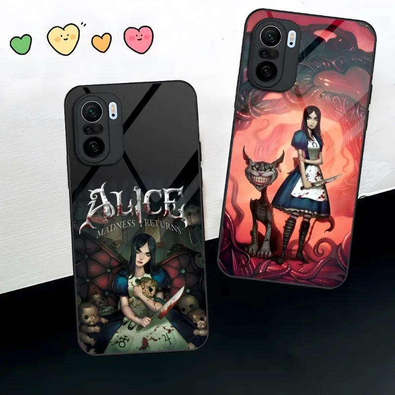 

Alice Madness Returns Phone Case For Xiaomi 13 12 X Redmi Note 10 11 S Lite T Pro POCO X3 M4 Toughened Glass