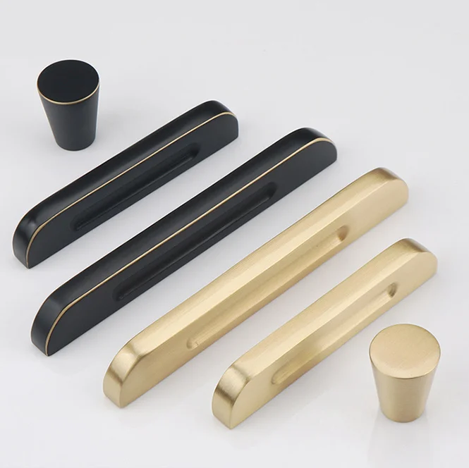 Ручки и ручки для шкафа из твердой латуни 3 ~ 7 дюймов