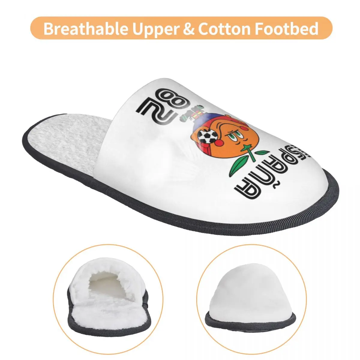 Нескользящие пушистые тапочки Naranjitos Espana 82 Испания талисман 1982 футбол мягкие