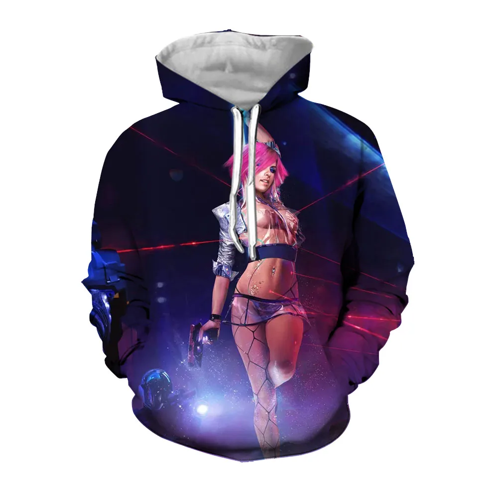 

Jumeast 3D сексуальная девушка с принтом киберпанк толстовки для мужчин повседневный размера плюс пуловер с капюшоном Gyaru модная YK2 капельная од...