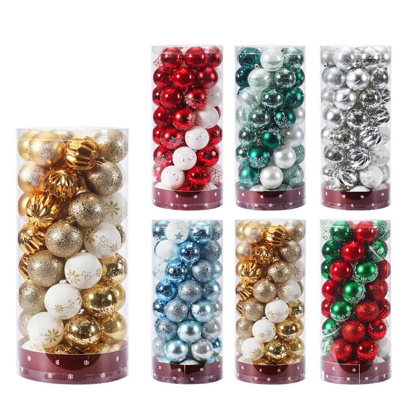

50pcs 6m Christmas Ball Bauble Ornament Xmas Tree Hanging Balls Pendant New Year Gift Noel Navidad Christmas Decoration for Home