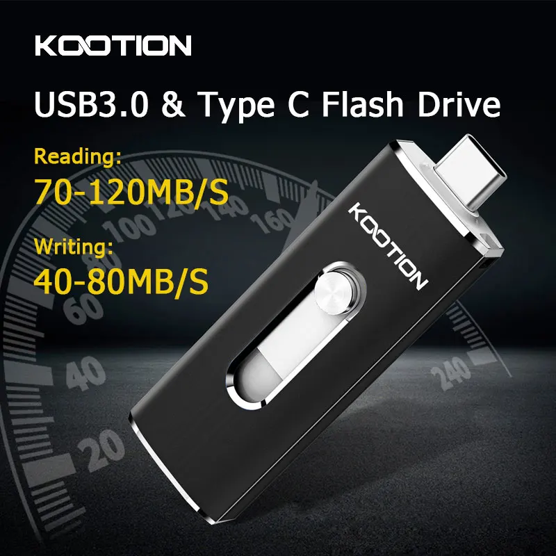 флешка usb 3 0 Флеш-накопитель KOOTION U21 USB C флэшка флеш-накопитель OTG Type на 128 гб 32 ГБ 64 256