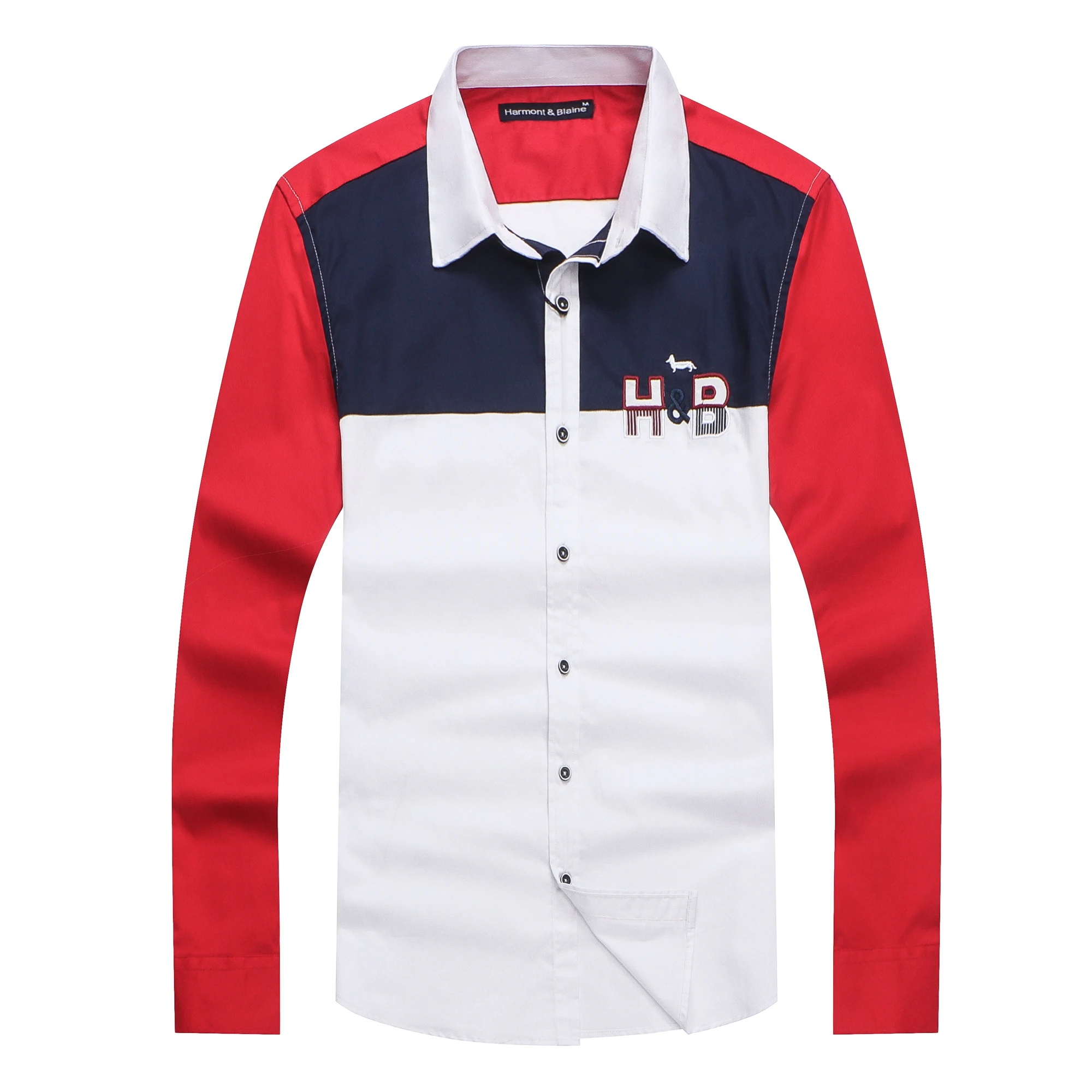 men's casual Shirts Harmont Blaine Long Sleeve Brand men social homme striped Shirt Camisa Hombre Masculina Chemise male tops