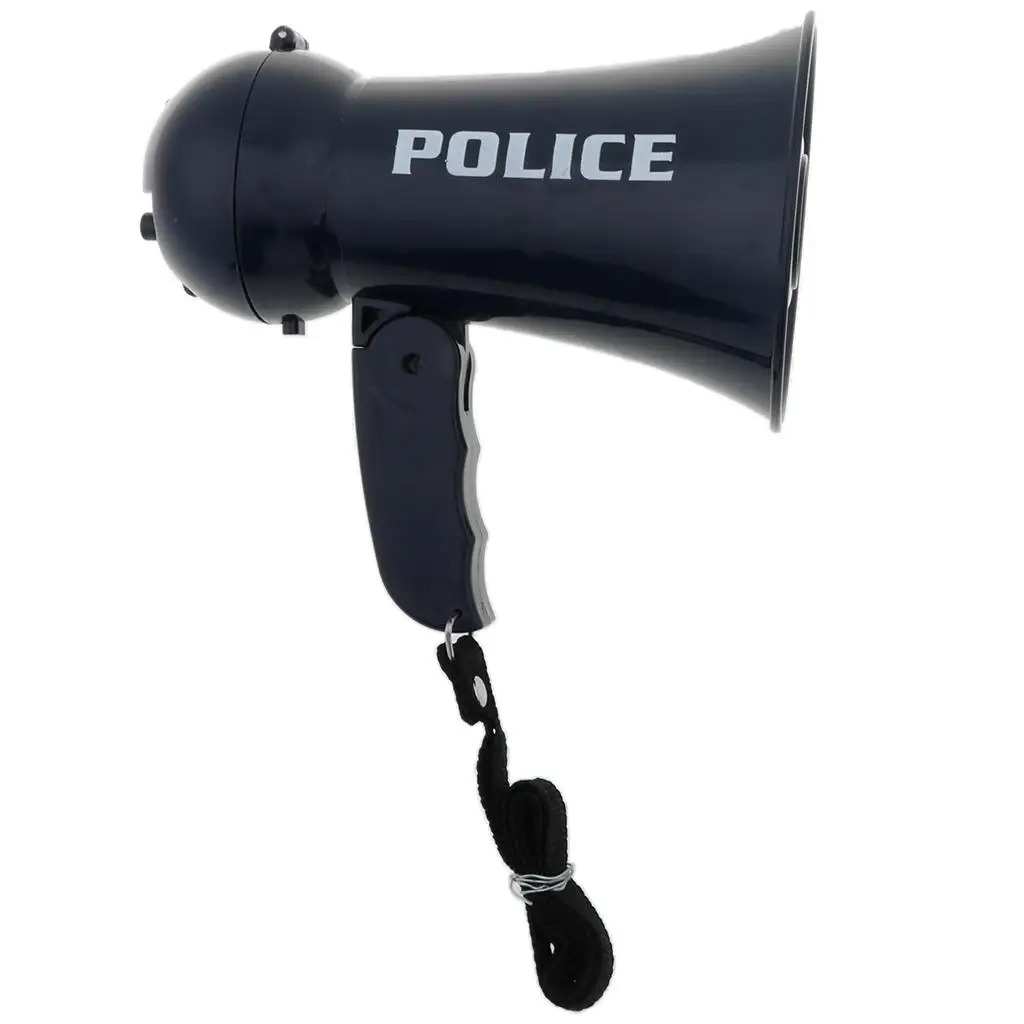 

Pretend Officer Toy Megaphone w/ Sound for Clear Handle Strap Volume Control