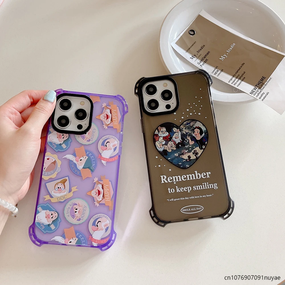 

Disneies Princess Snow-Whites Phone Cases for IPhone 15 14 13 12 11 Pro Max “Toys” Clear Four Corners Anti-drop TPU Back Cover