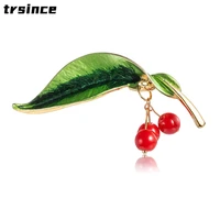 creative new summer small fresh cherry brooch female fashion cute dripping fruit brooch