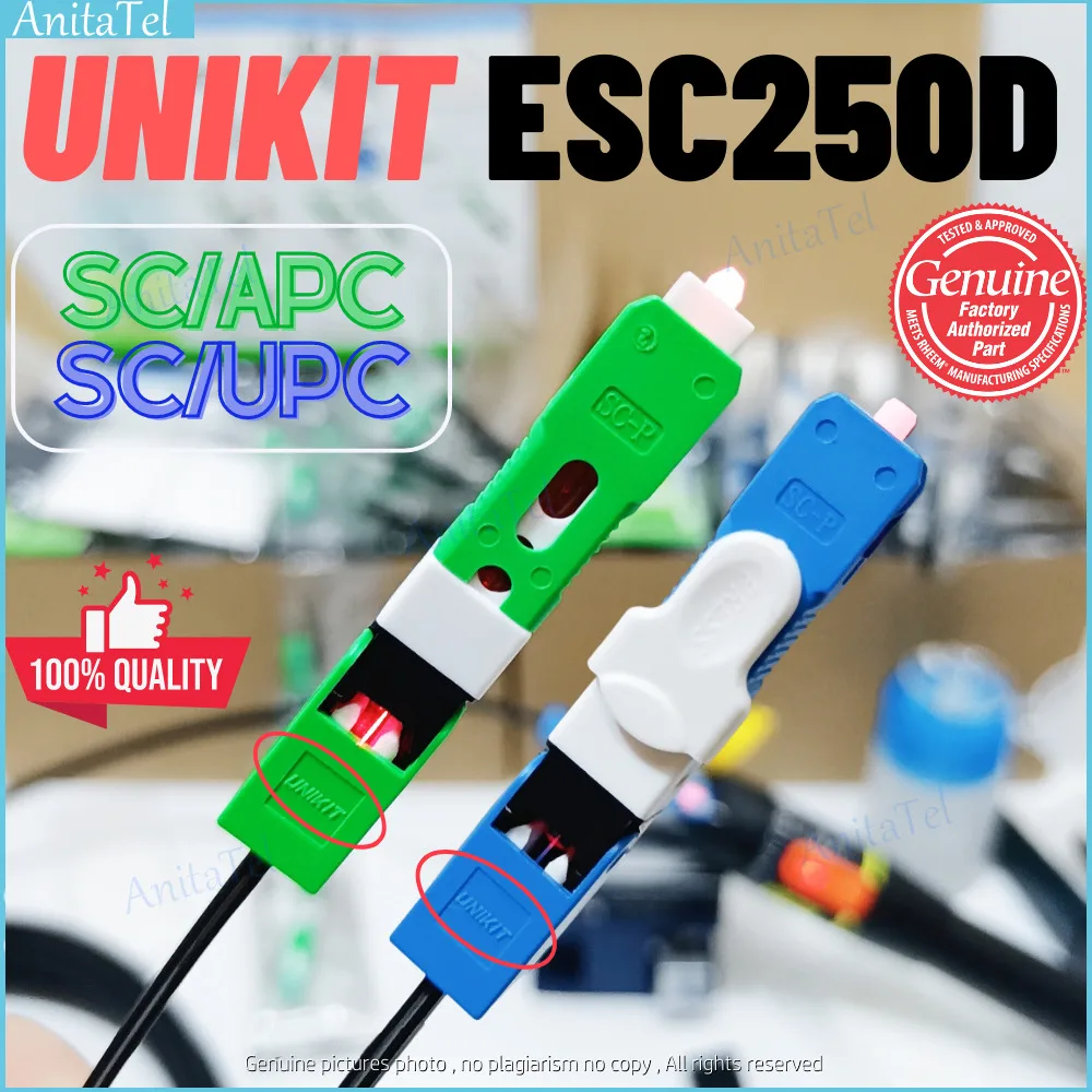 

10/20/30/40/50 шт. UNIKIT ESC250D SC UPC/APC FTTH Оптический быстрый соединитель SC/APC SC/UPC Одномодовый SM оптоволоконный быстрый соединитель