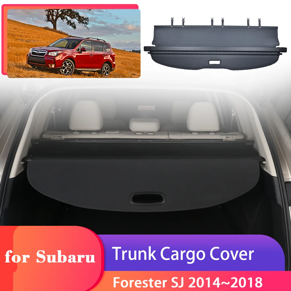 

Car Trunk Cargo Cover for Subaru Forester SJ 2014~2018 Luggage Tray Storage Security Shield Curtain Partition Privacy Accessorie