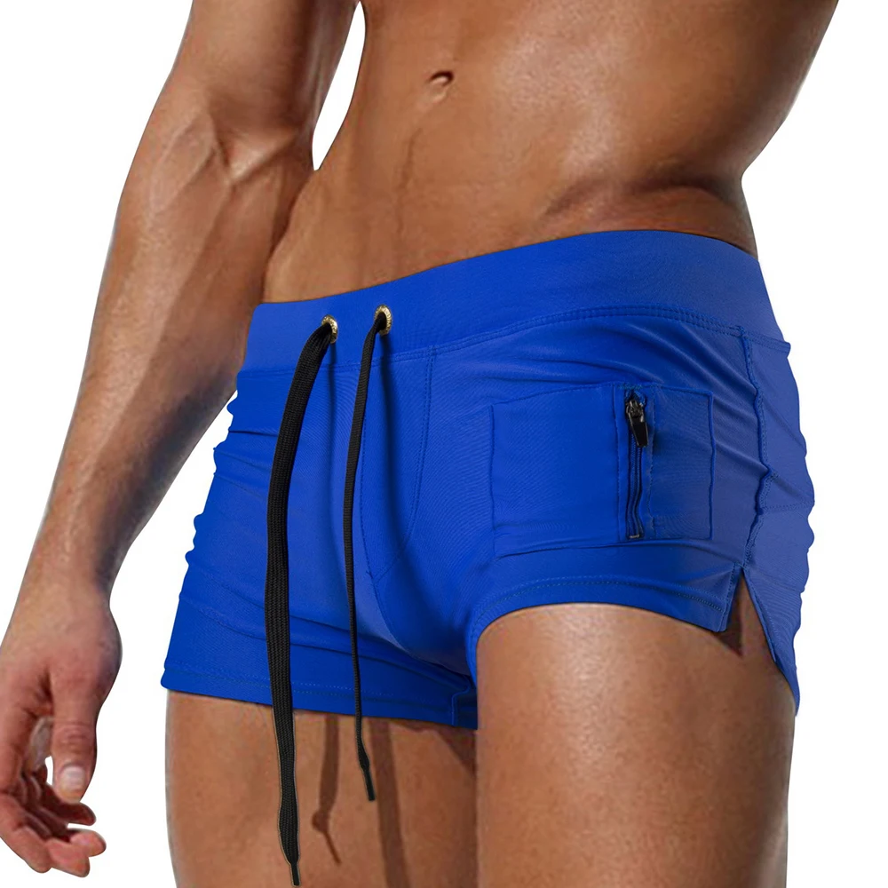 

Men Swim Shorts Swimwear Swimming Trunks Men's Underwear Boxer Briefs Pants Summer Surf Beach Boxer Shorts Bikini Pouch-Cup