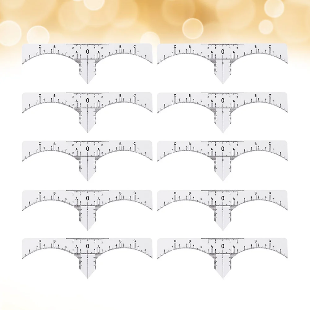 

10 Pcs Eyebrow Measurement Ruler Sticker Para Uñas Brow Stencils Eyebrow Tools Everlasting Brow Ruler Disposable