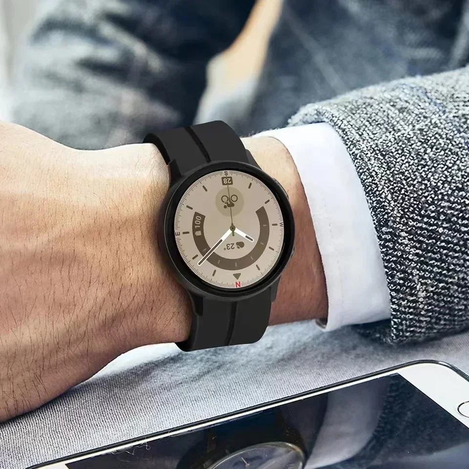 Фото Силиконовый ремешок для Samsung Galaxy Watch 7 FE 6 Classic 47 мм 43 мм с магнитной застежкой, ремешок для часов 4/5/6 44 мм 40 мм 5 Pro 45 мм Correa №5