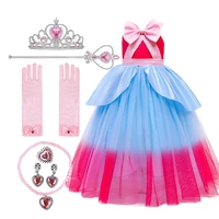 kids aurora clothes children summer ball layered dress up little girls princess carnival straps dress christmas luxury vestidos
