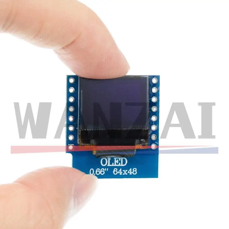 0.66 inch OLED LED LCD Dispaly Shield Compatible for WEMOS D1 MINI ESP32 64X48 Display 0.66&quot oled module IIC I2C - купить по