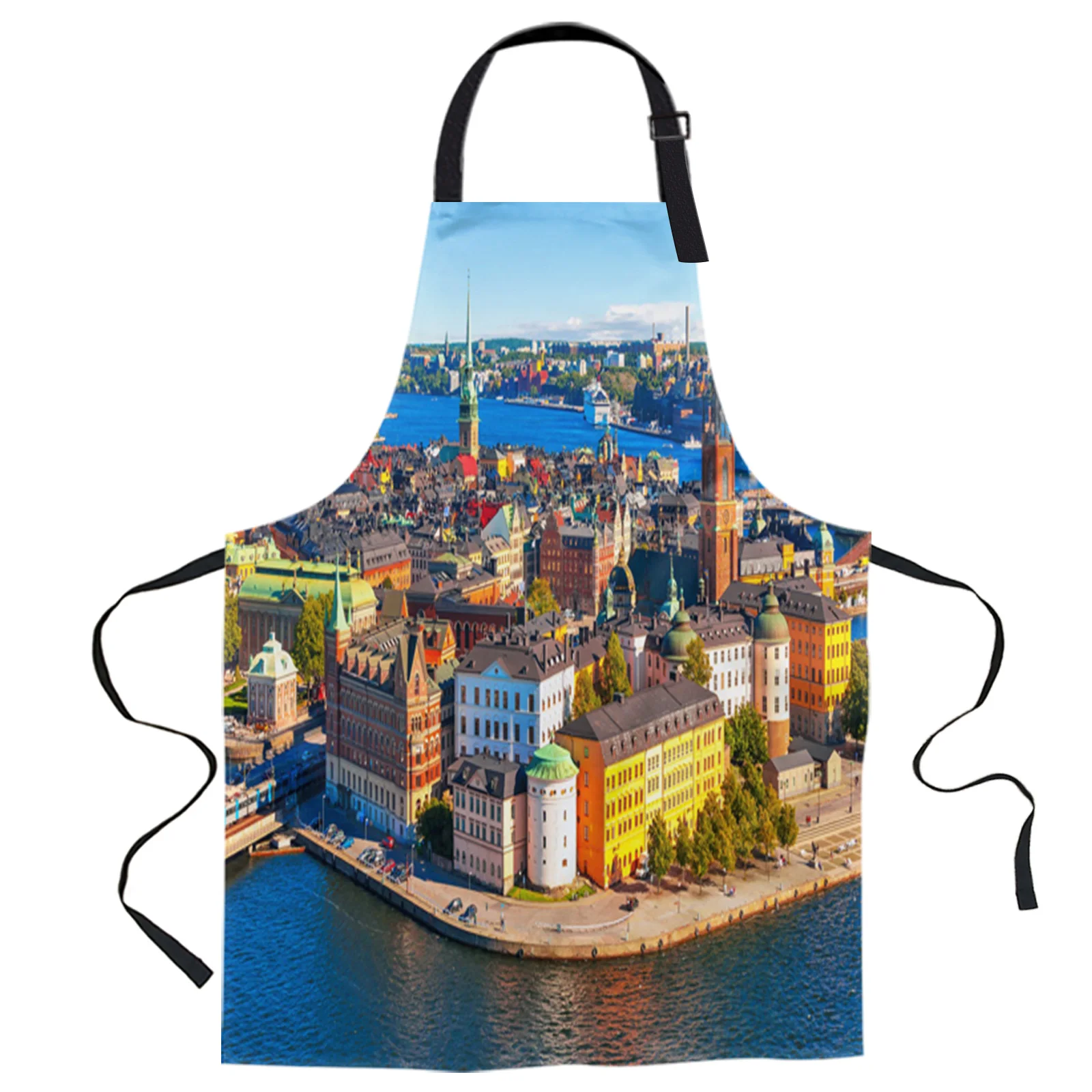 

Здание дома городской пейзаж холст кухонная модель мужской шеф-повар Фартук для гриля ресторана бара магазина кафе форма