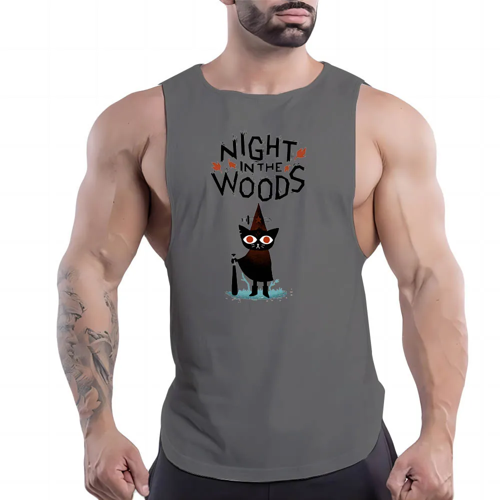 

Y2k Print Tank Top Breathable Basketball Sleeveless Shirt Outdoor Gym Clothing Men Sport Summer Quick Dry Fashion Leisure Fnaf