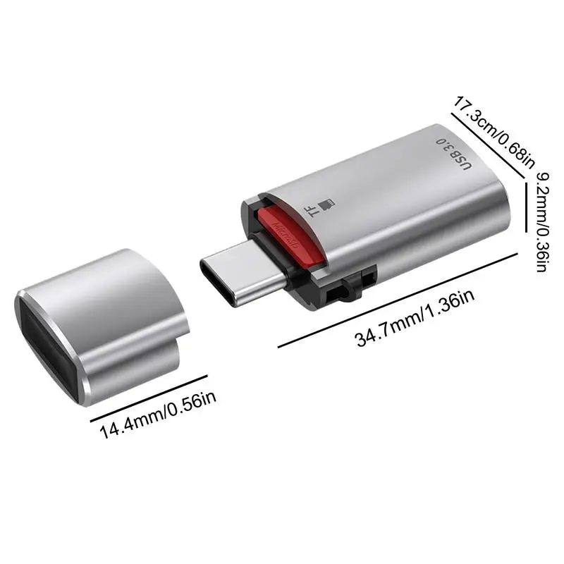 szybki czytnik kart Szybki adapter czytnika TF typu C na USB 3.0 Przenośny