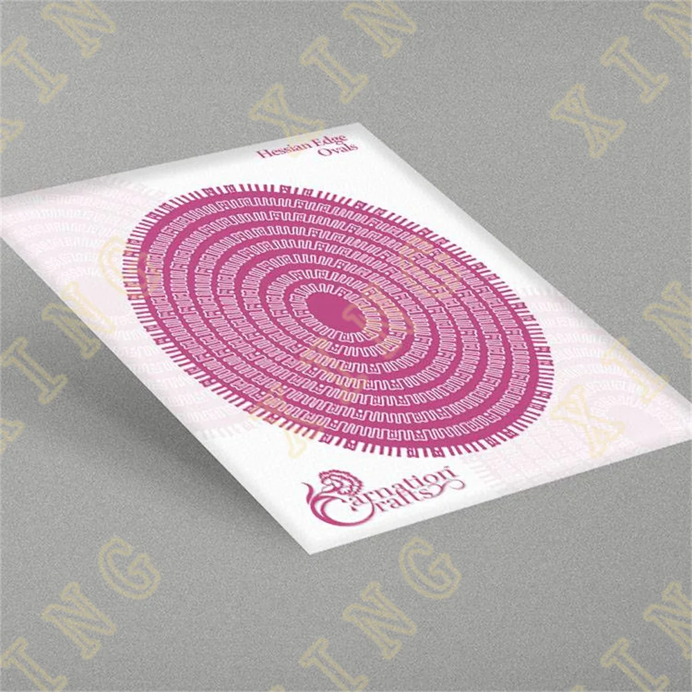 

Hessian Edge Ovals New Hot Metal Cutting Dies Scrapbook Diary Decoration Stencil Embossing Template Diy Greeting Card Handmade