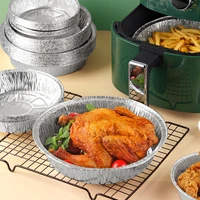 50 air fryer tin foil pad household aluminum barbecue plate anti oil absorbing paper food baking supplies kichen kitchenware