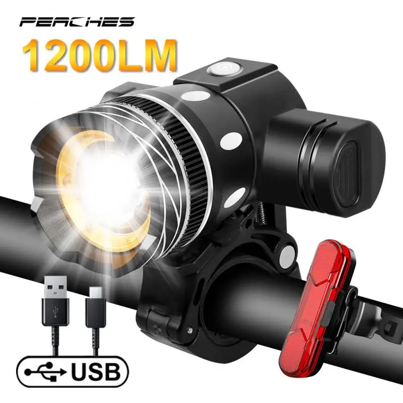 

2400mAh Bicycle Front LED Light MTB Bicycle Headlight Rechargeable Lamp Cycling Flashlight Bike Lanterna Luz Led Para Bicicleta