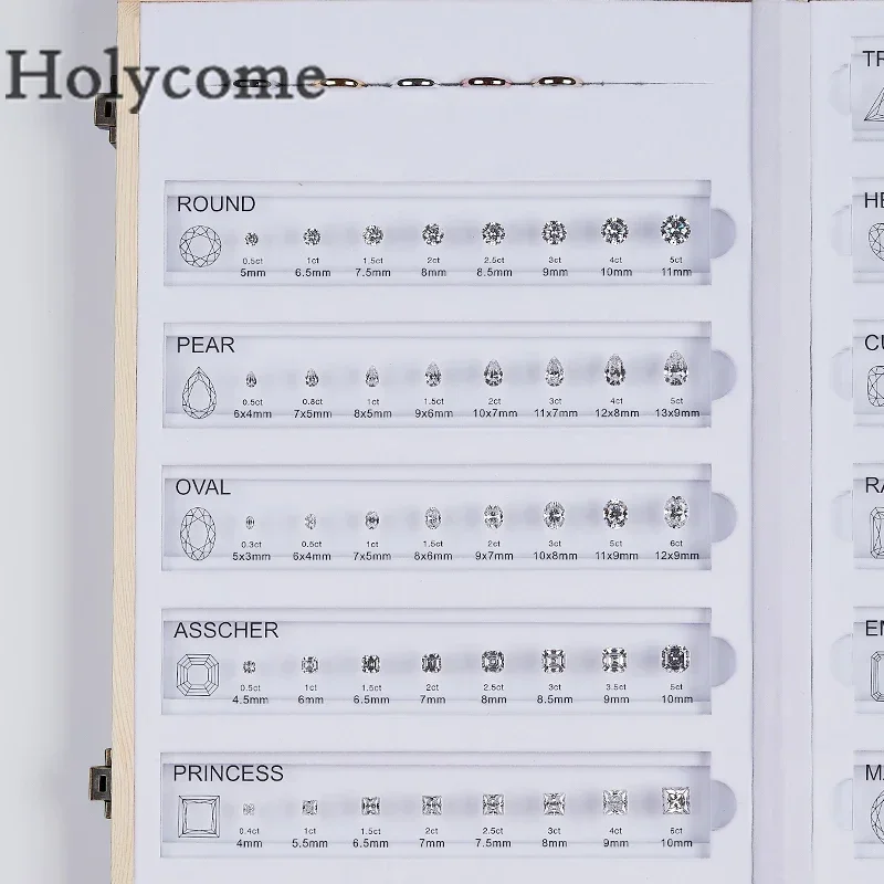 Holycome Набор таблиц отличий 5А с кубическим цирконием и бриллиантом в каратах