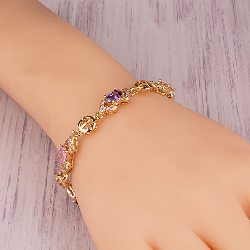 

Shiny Style Office Multi Color Gemstone Bracelet for Women Fashion Jewelry